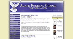 Desktop Screenshot of agapefuneralchapel.com